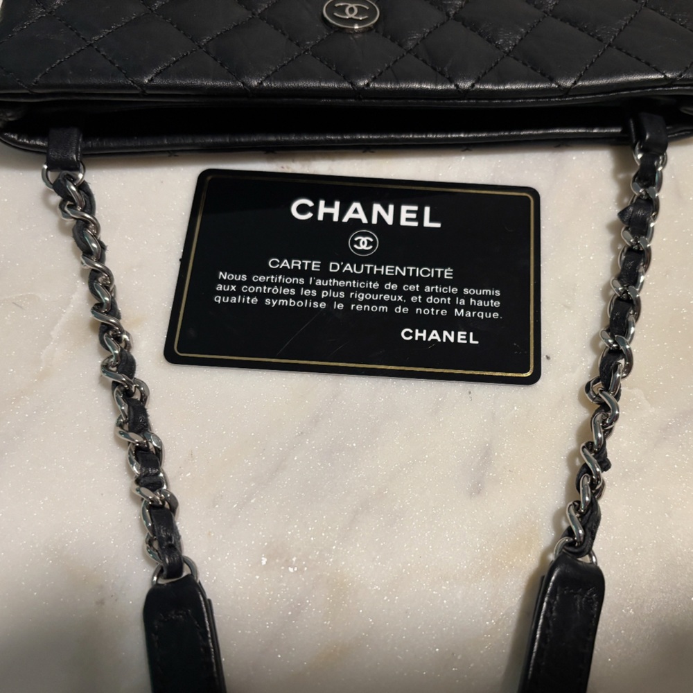 Chanel Black Quilted Crossbody Bag with Gold Chain $2000 - Picture 6 of 9